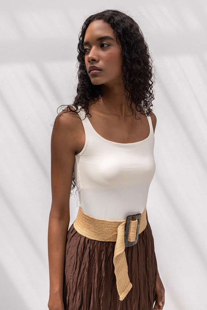 BSL Women Square Neck Tank Top - Alcamo