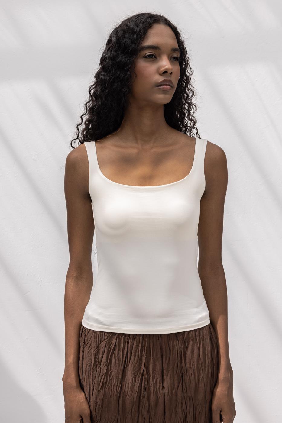 BSL Women Square Neck Tank Top - Alcamo