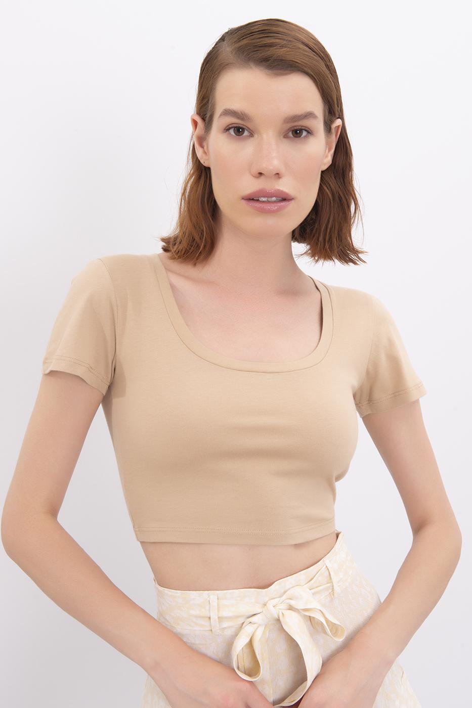 BSL Women Square Neck Crop Top - Medicine Hat