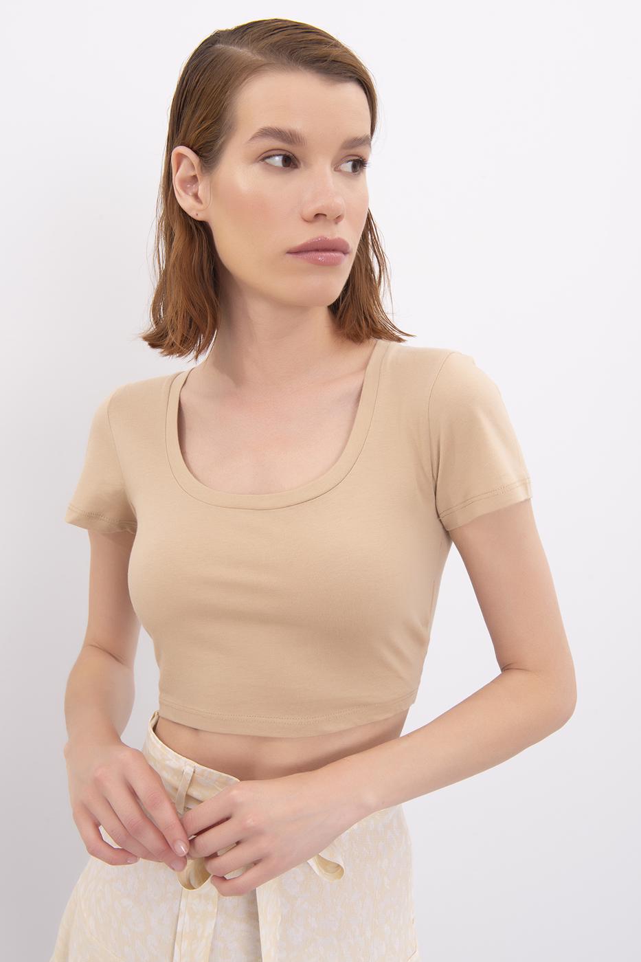 BSL Women Square Neck Crop Top - Medicine Hat