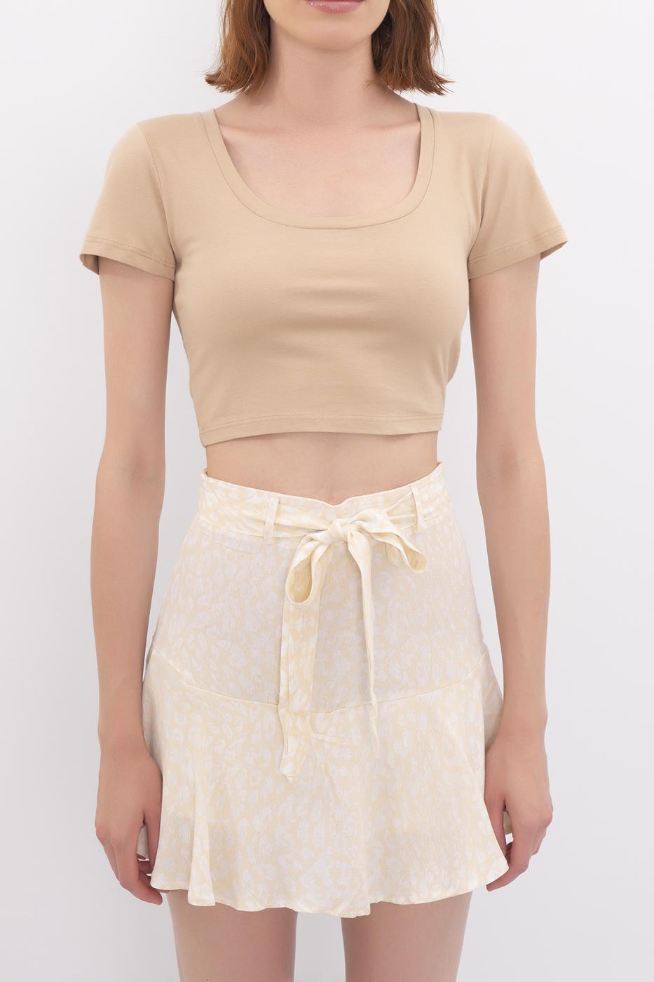 BSL Women Square Neck Crop Top - Medicine Hat