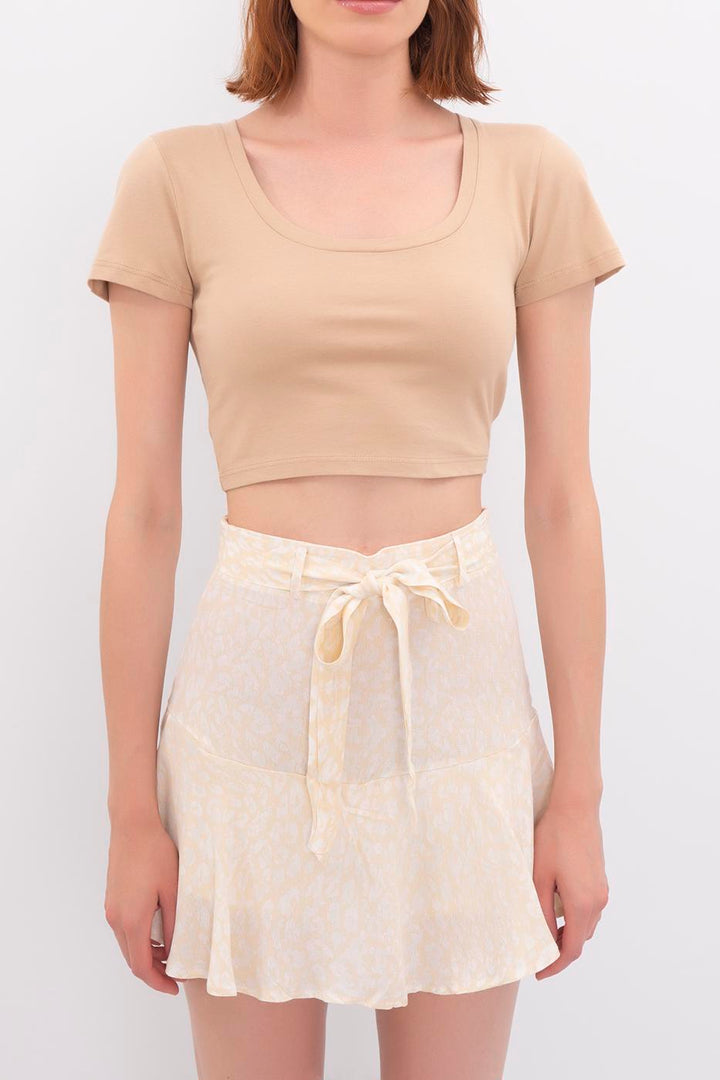 BSL Women Square Neck Crop Top - Medicine Hat