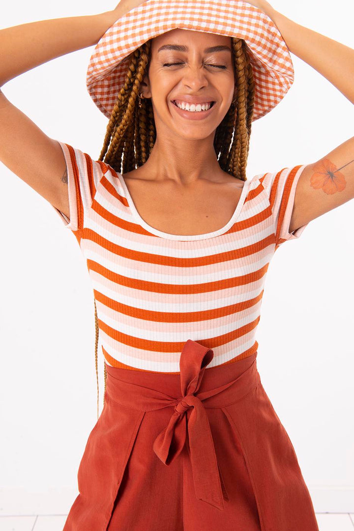 BSL Women Square Neck Stripped Tank Top - Neu-Ulm