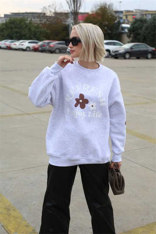 MDX Carmelange Bicycle Neck Printed Sweatshirt MG1572 - Lochau