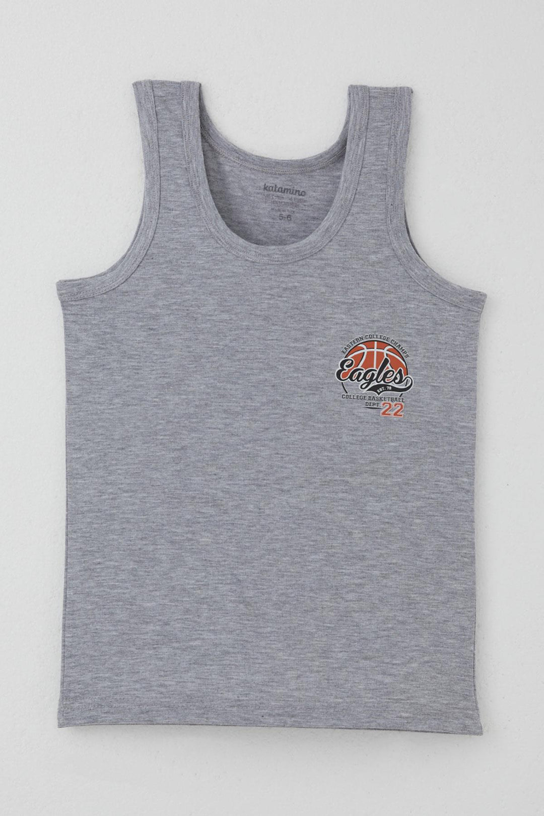 BRE Katamino Boys' Tank Top Boxer Set Motivation Themed 12 Years, Grey Melange - Normal