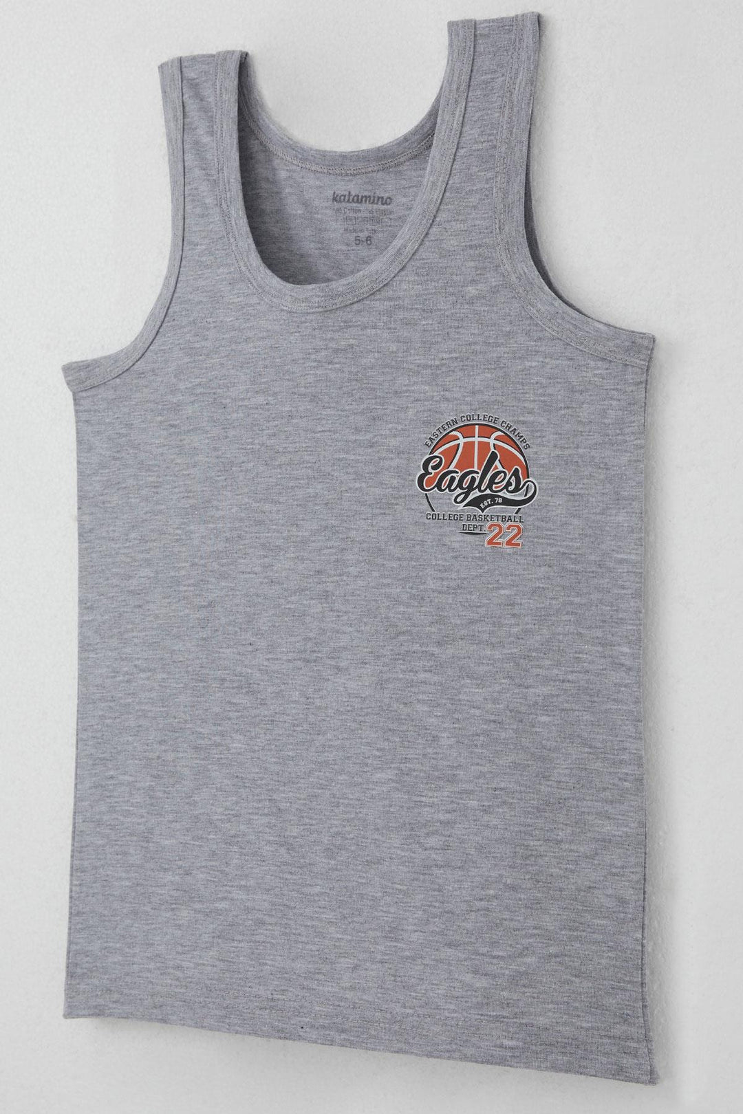 BRE Katamino Boys' Tank Top Boxer Set Motivation Themed 12 Years, Grey Melange - Normal