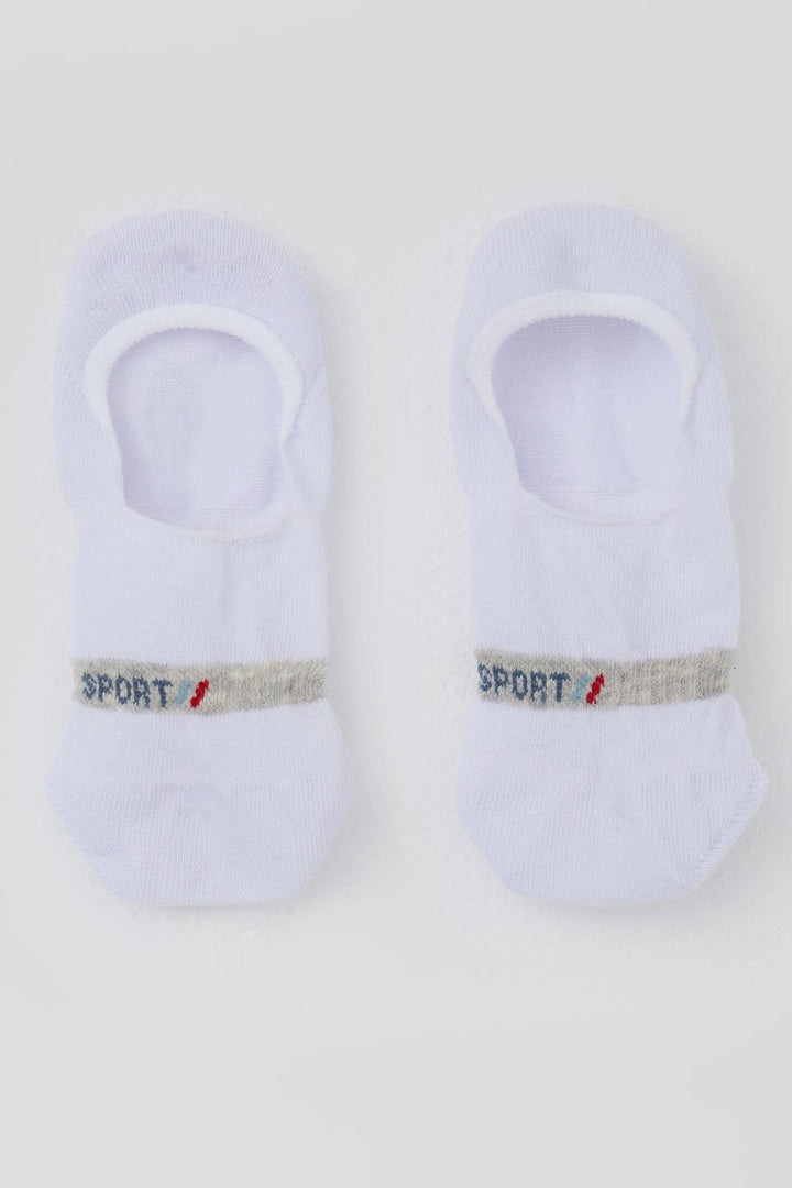 BRE Katamino Boy's Ballet Socks with Sports Print, 74 Years, White - Bedford