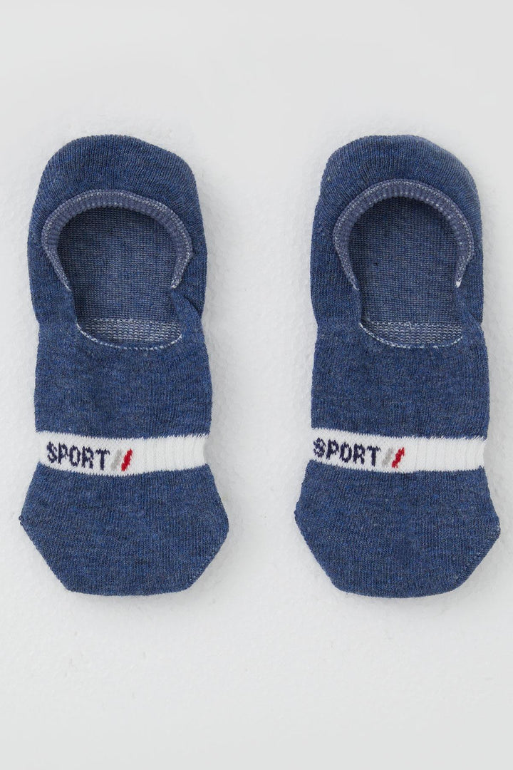 BRE Katamino Erkek Çocuk Babet Çorap Sport Yazı Baskılı 74 Yaş, Koyu Mavi - San Mateo