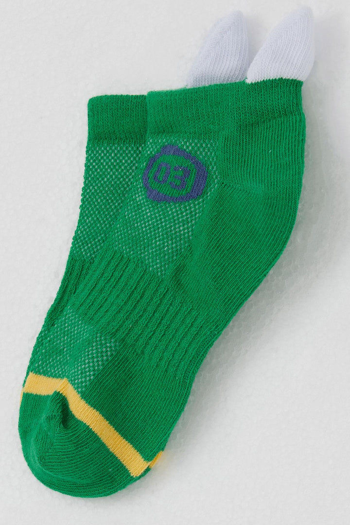 BRE Katamino Erkek Çocuk Patik Çorap Rakam Baskılı 54 Yaş, Yeşil - Upland