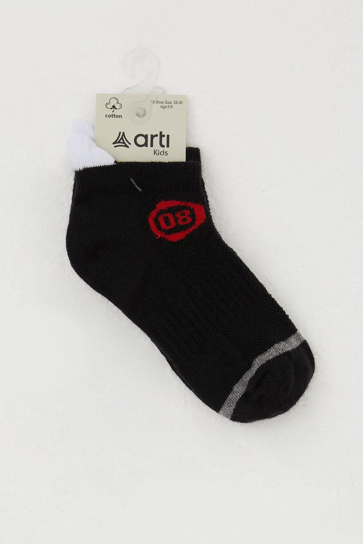 BRE Katamino Boy's Socks with Number Print 54 Years, Black - Besançon