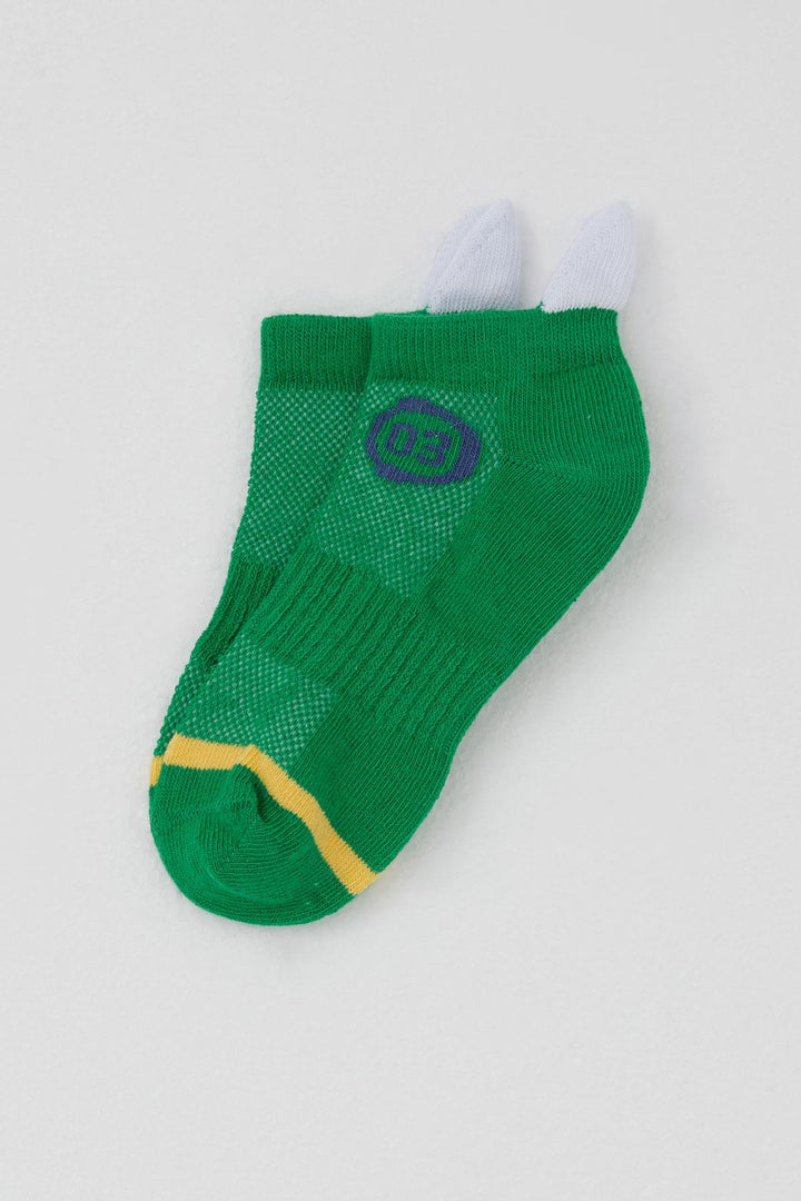 BRE Katamino Erkek Çocuk Patik Çorap Rakam Baskılı 54 Yaş, Yeşil - Upland