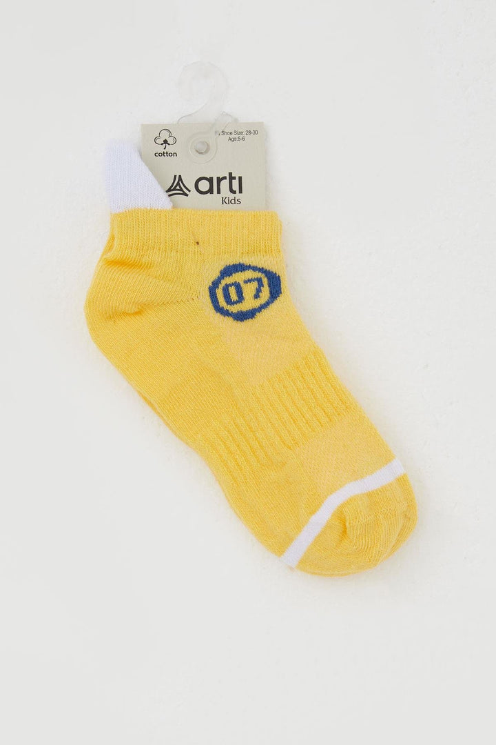 BRE Katamino Erkek Çocuk Patik Çorap Rakam Baskılı 54 Yaş, Sarı - Stouffville