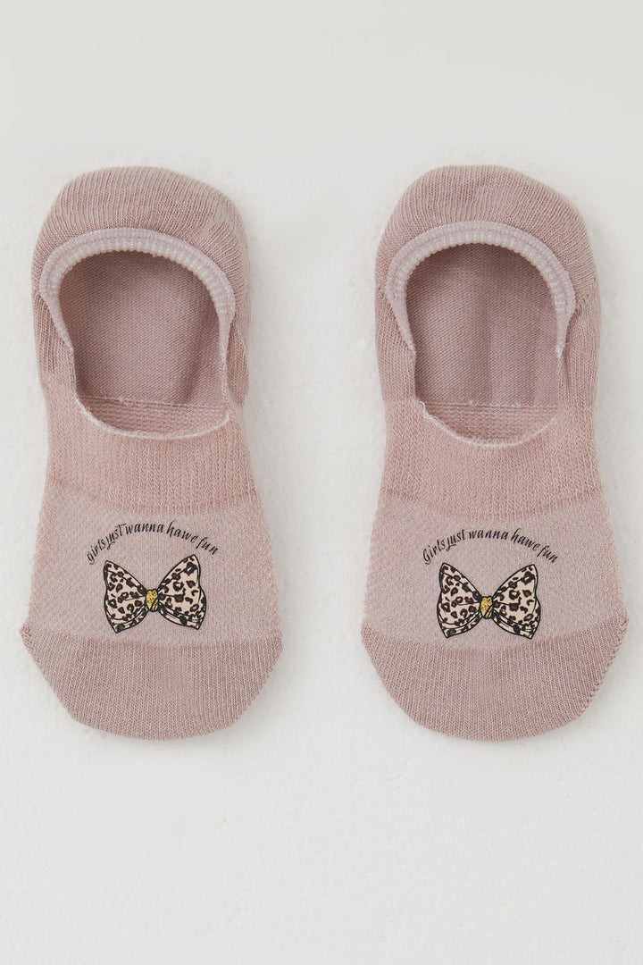 BRE Katamino Kız Çocuk Babet Çorap Fiyonk Baskılı 54 Yaş, Gülkurusu - Ontario