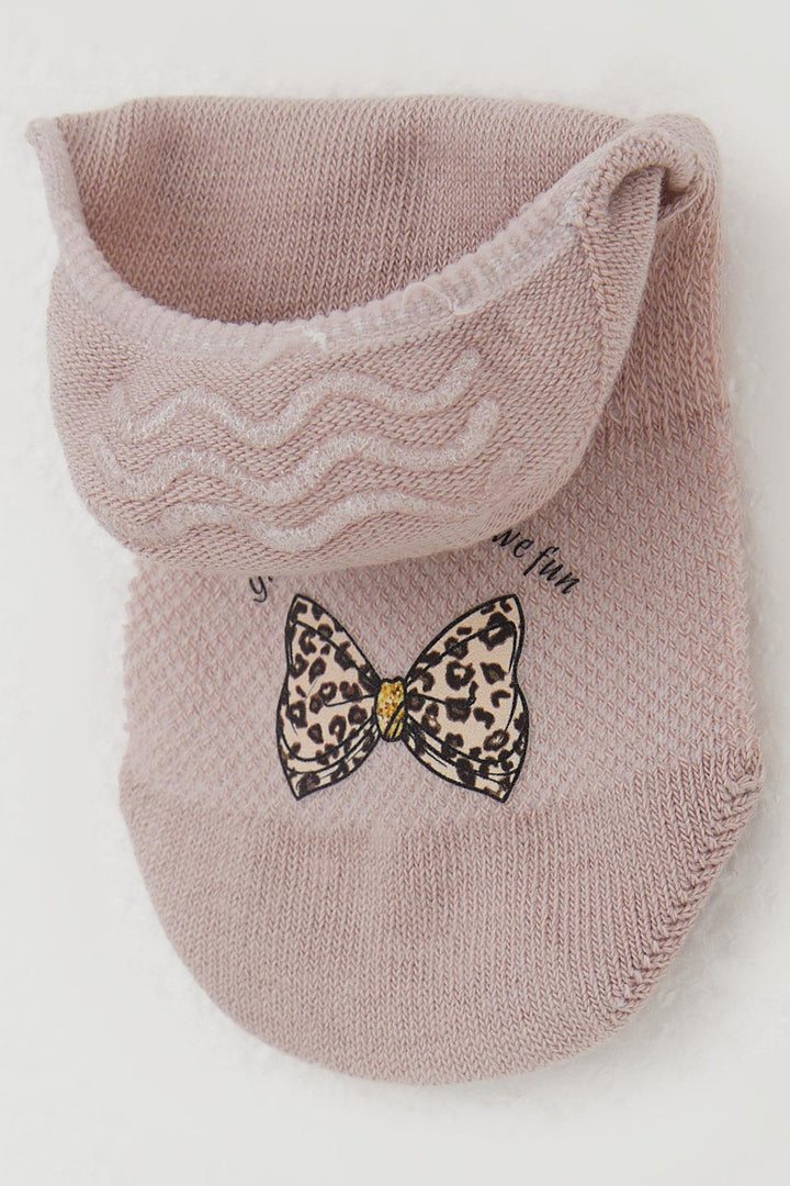 BRE Katamino Kız Çocuk Babet Çorap Fiyonk Baskılı 54 Yaş, Gülkurusu - Ontario