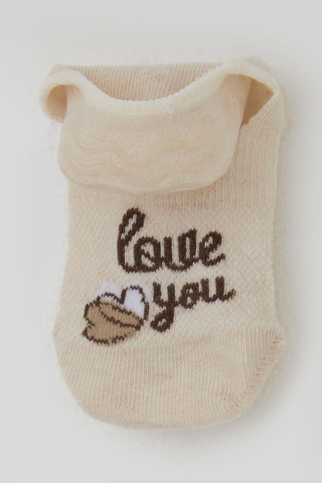 BRE Katamino Girl's Ballet Socks with Love Theme Heart Print, 54 Years, Cream - Eltham
