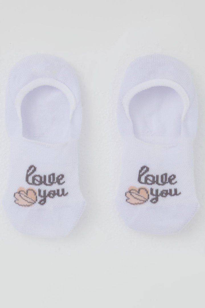 BRE Katamino Kız Çocuk Babet Çorap Sevgi Temalı Kalp Baskılı 54 Yaş, Beyaz - Zweibrücken