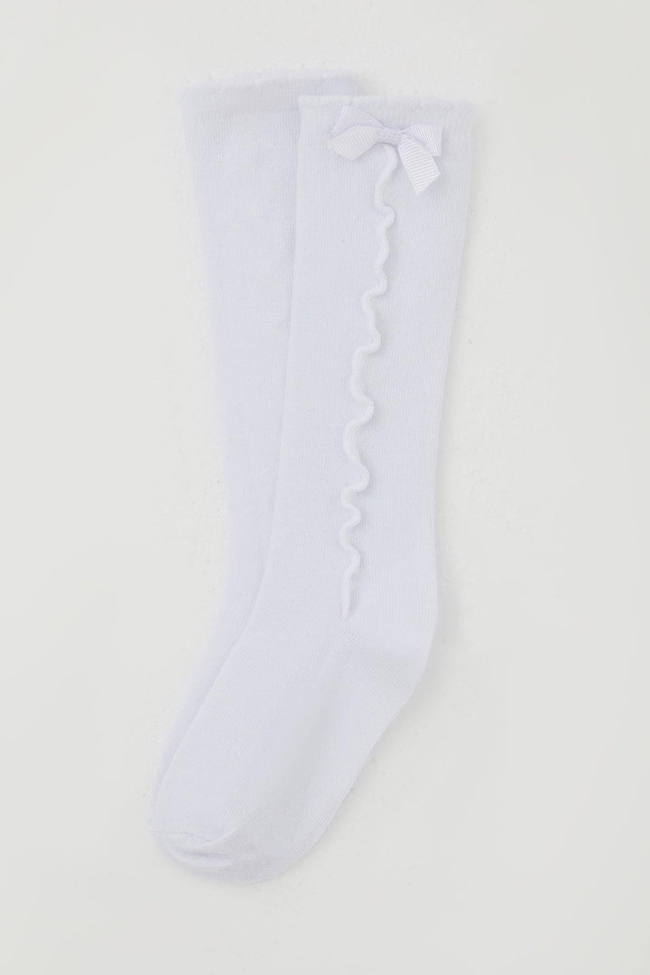 BRE Katamino Girl Child Golf Socks with Ankle Part Fiyon Accessory 1-8 Years, White - Arnold