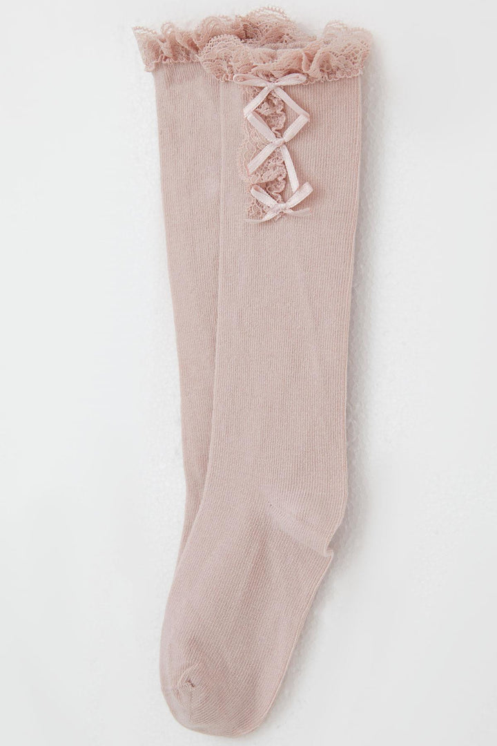 BRE Katamino Girl Child Golf Socks with Bow Accessory Lace 1-8 Years, Pink - Ilford
