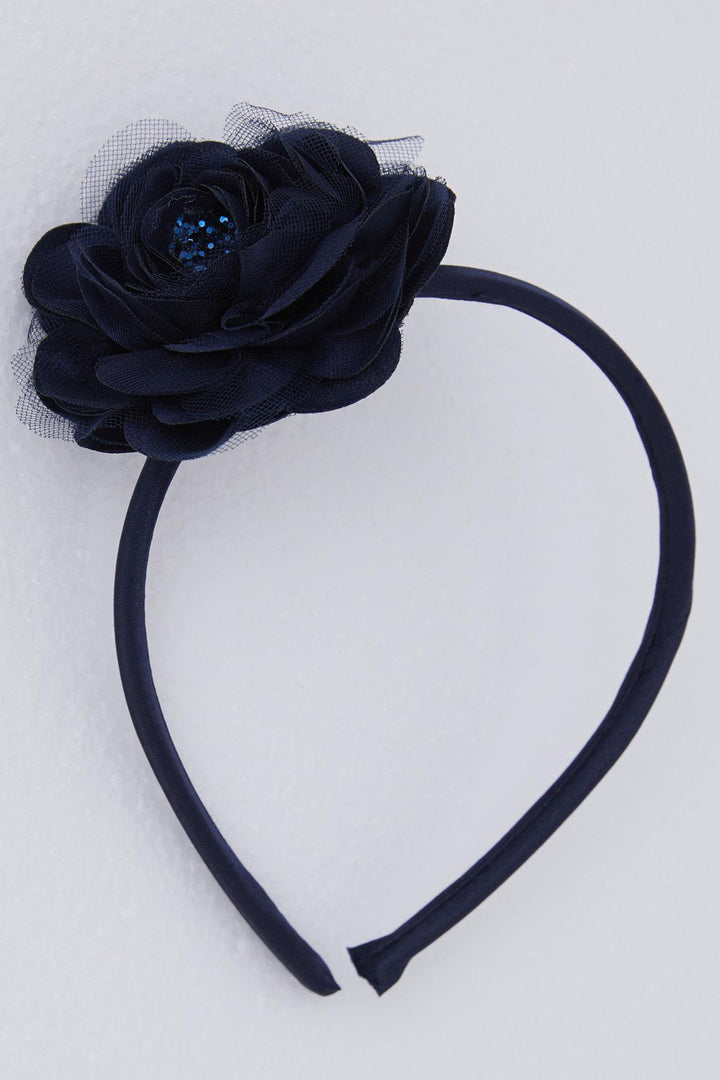 BRE Katamino Girl Child Tights Flower Accessory Crown Set 3-8 Years, Navy Blue - St. Petersburg