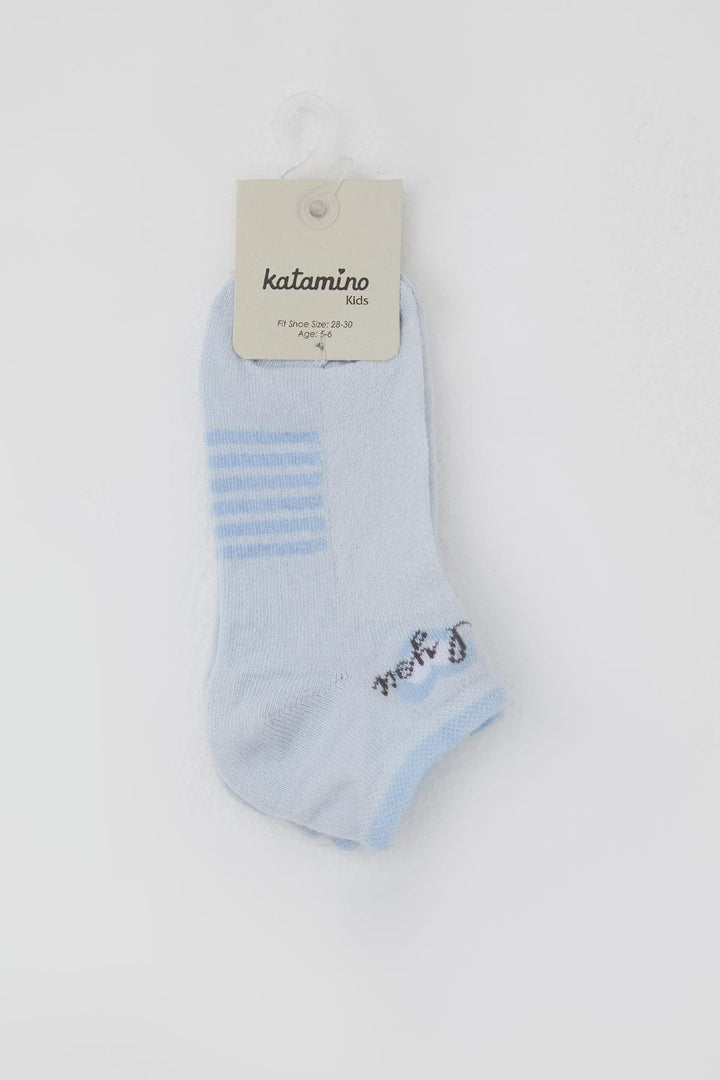 BRE Katamino Girl Child Slipper Socks Love Printed 3-8 Years, Light Blue - Colmar