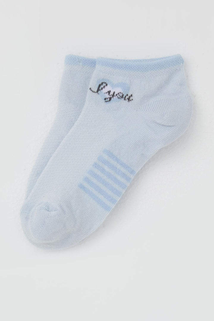 BRE Katamino Girl Child Slipper Socks Love Printed 3-8 Years, Light Blue - Colmar