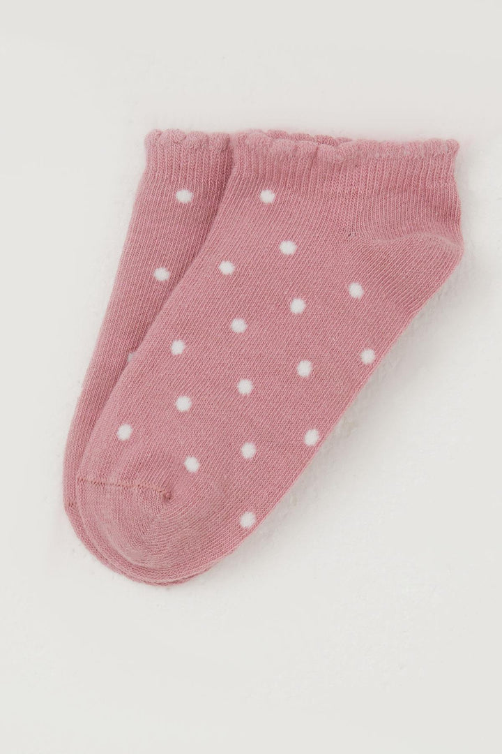 BRE Katamino Girl Child Slipper Socks with Polka Dot Pattern, 12 Years Old, Rose Pink - Rechytsa