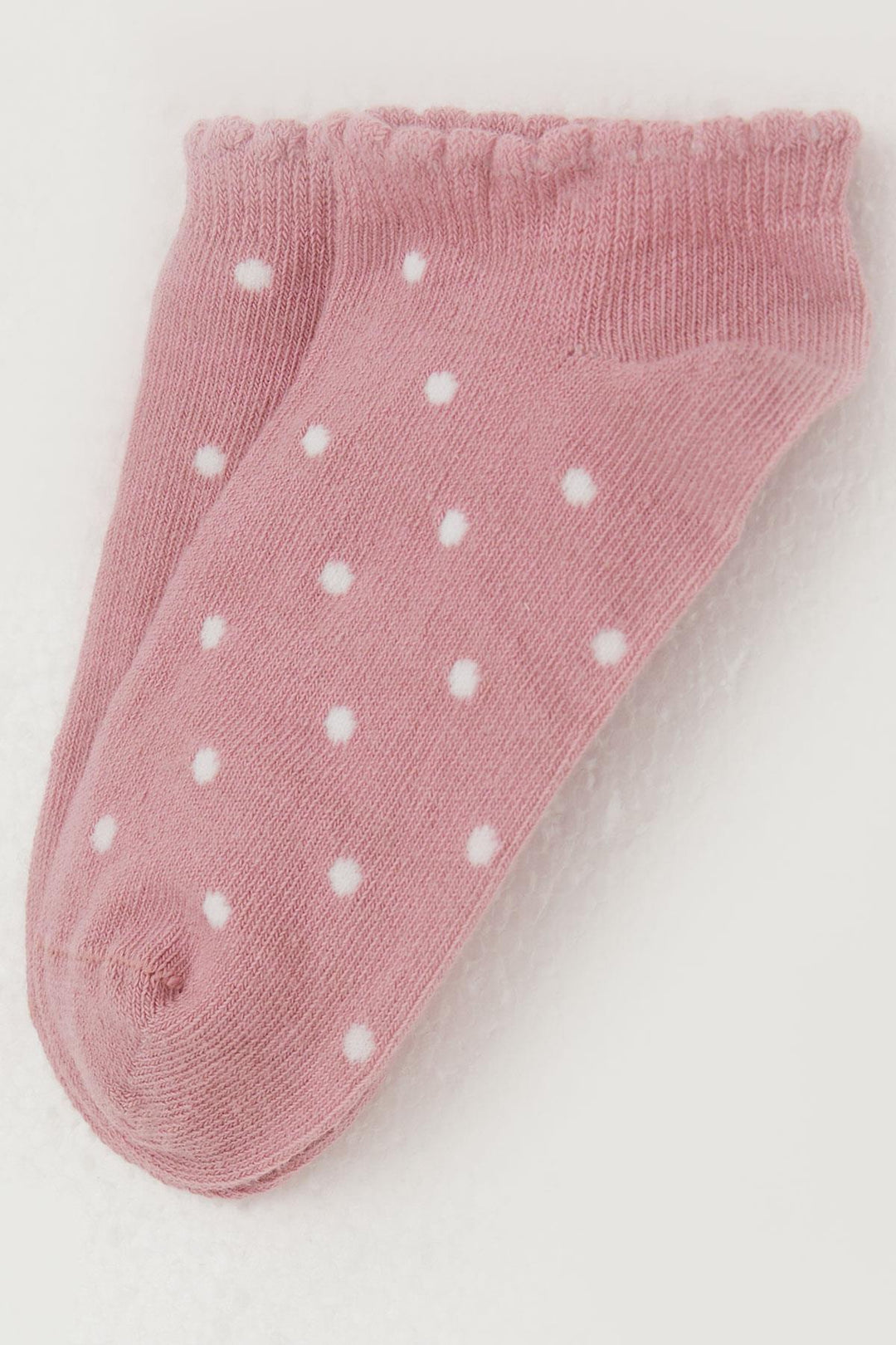 BRE Katamino Girl Child Slipper Socks with Polka Dot Pattern, 12 Years Old, Rose Pink - Rechytsa