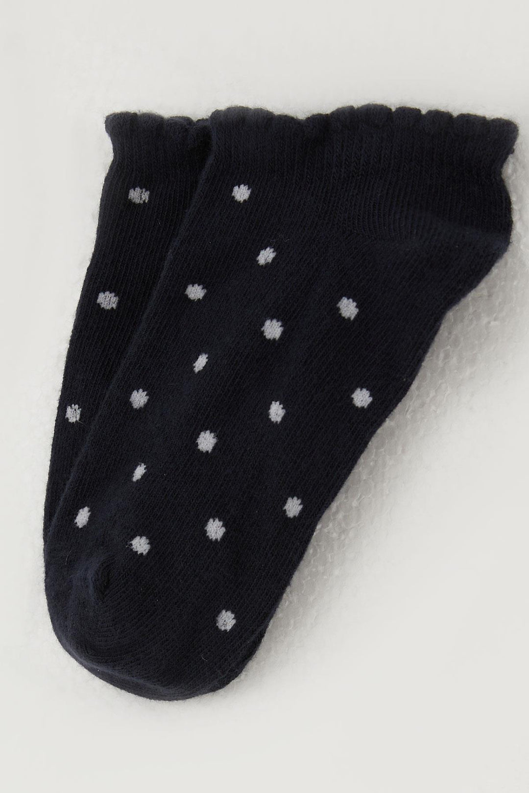 BRE Katamino Girl's Socks with Polka Dot Pattern, 12 Years, Navy Blue - San Miguel de Allende