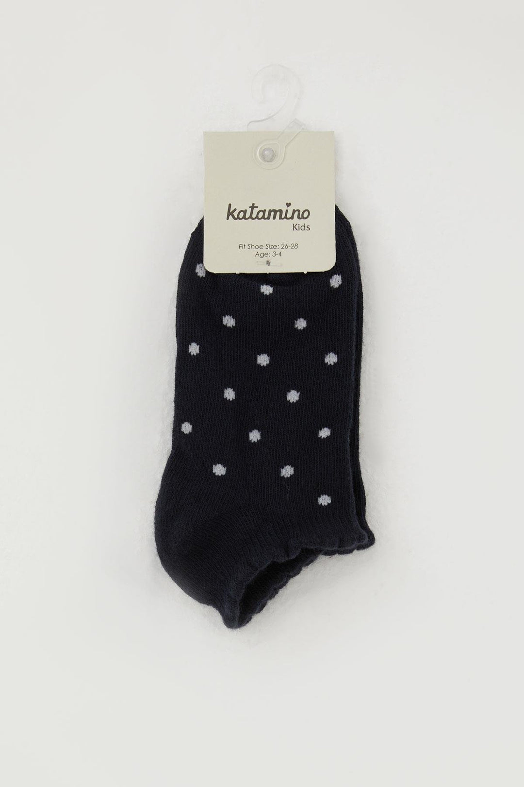 BRE Katamino Girl Child Slipper Socks Polka Dot Patterned 12 Years, Navy Blue - Cáceres