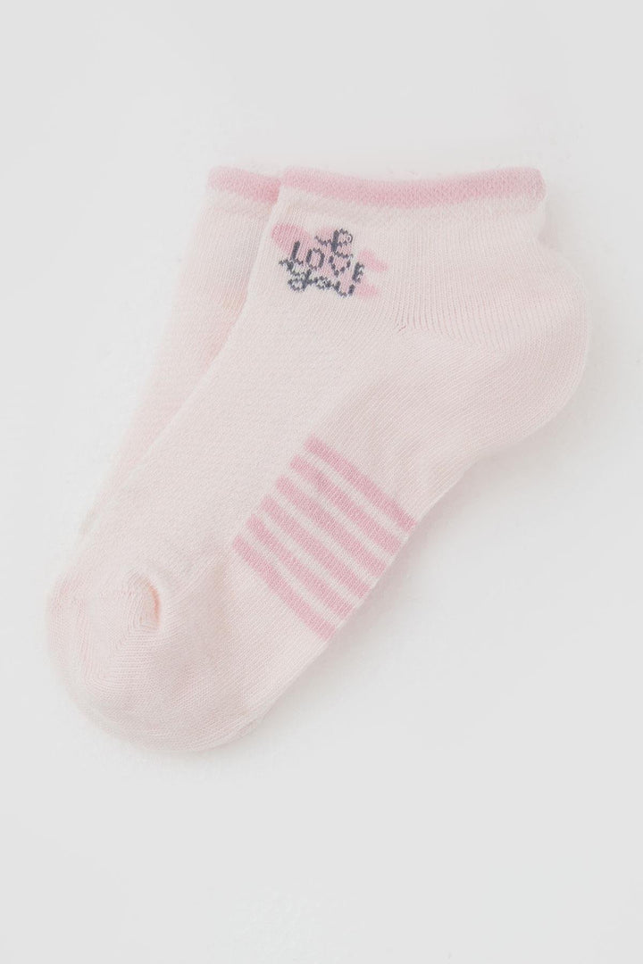 BRE Katamino Girl Child Slipper Socks Love Themed Writing Printed 3-8 Years, Pink - Grants Pass