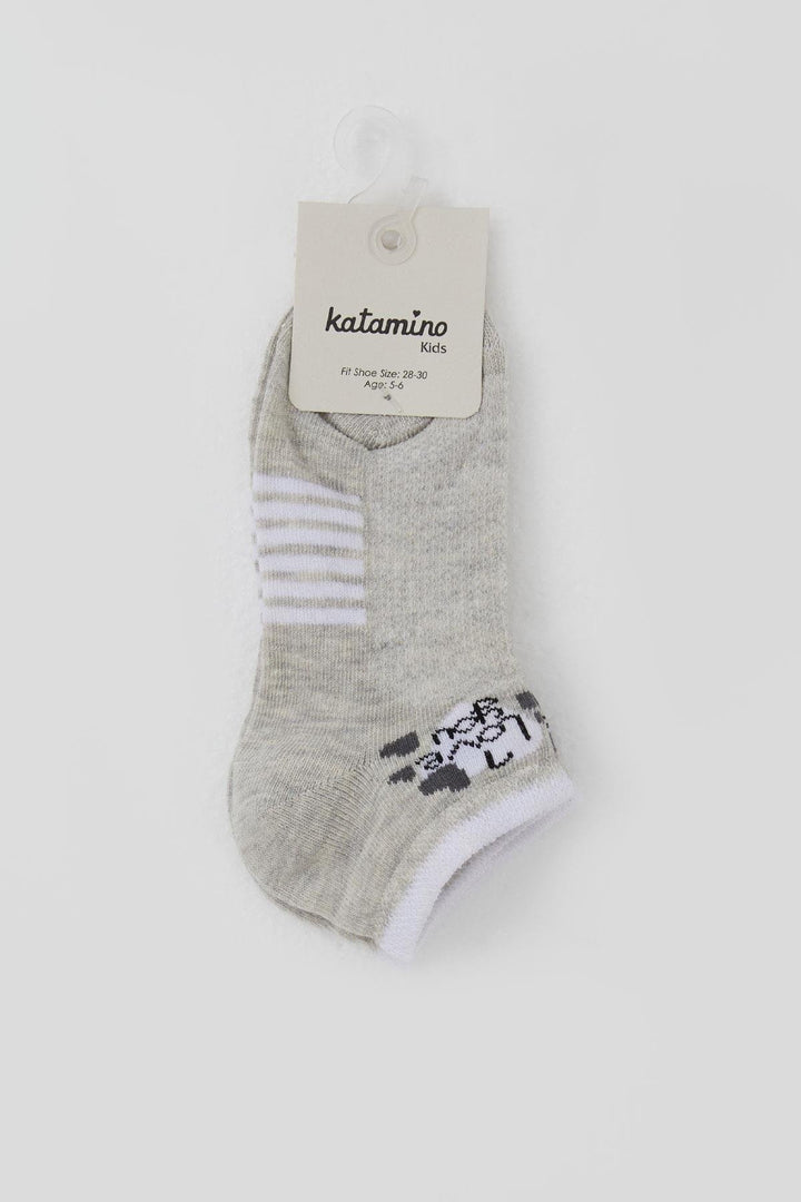 BRE Katamino Girl Child Slipper Socks Love Themed Writing Printed 3-8 Years, Beige Melange - Airdrie