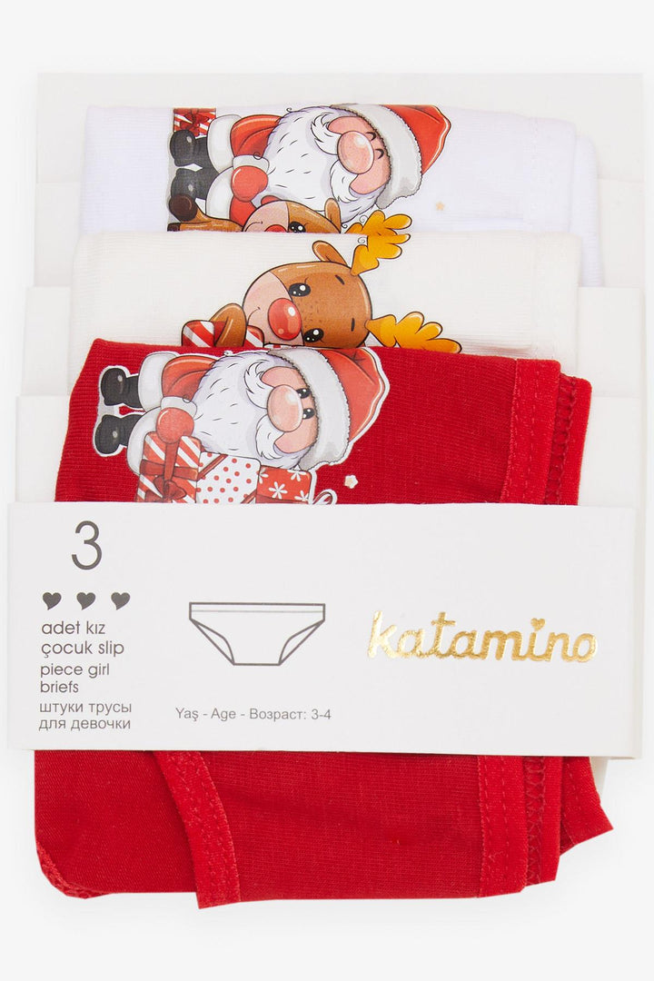 BRE Katamino Girl Child Slip 3-Piece Christmas Themed Santa Claus Printed 10 Years, Mixed Color - Créteil