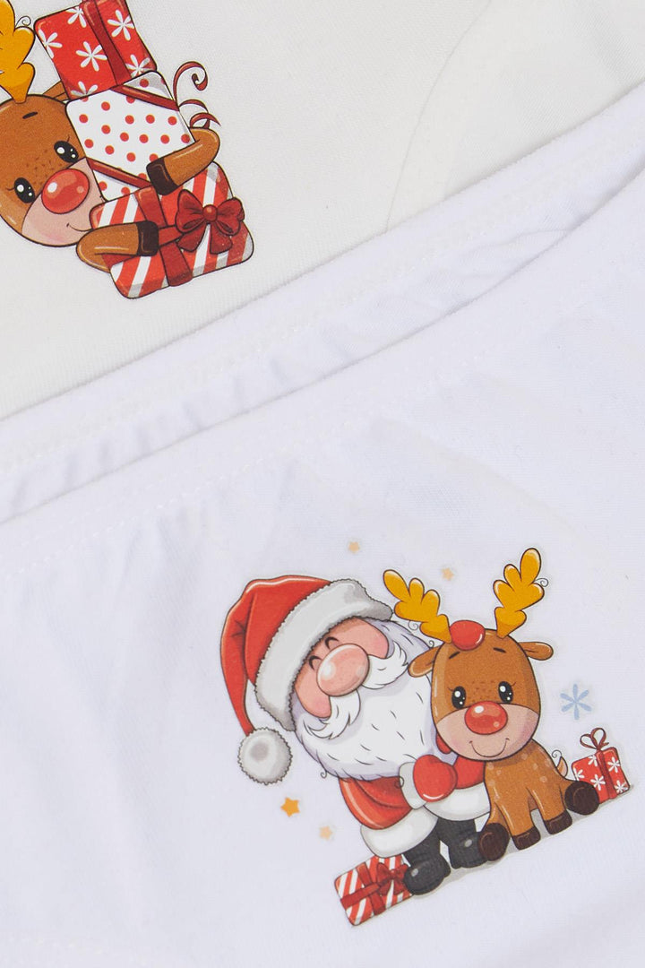 BRE Katamino Girl Child Slip 3-Piece Christmas Themed Santa Claus Printed 10 Years, Mixed Color - Créteil
