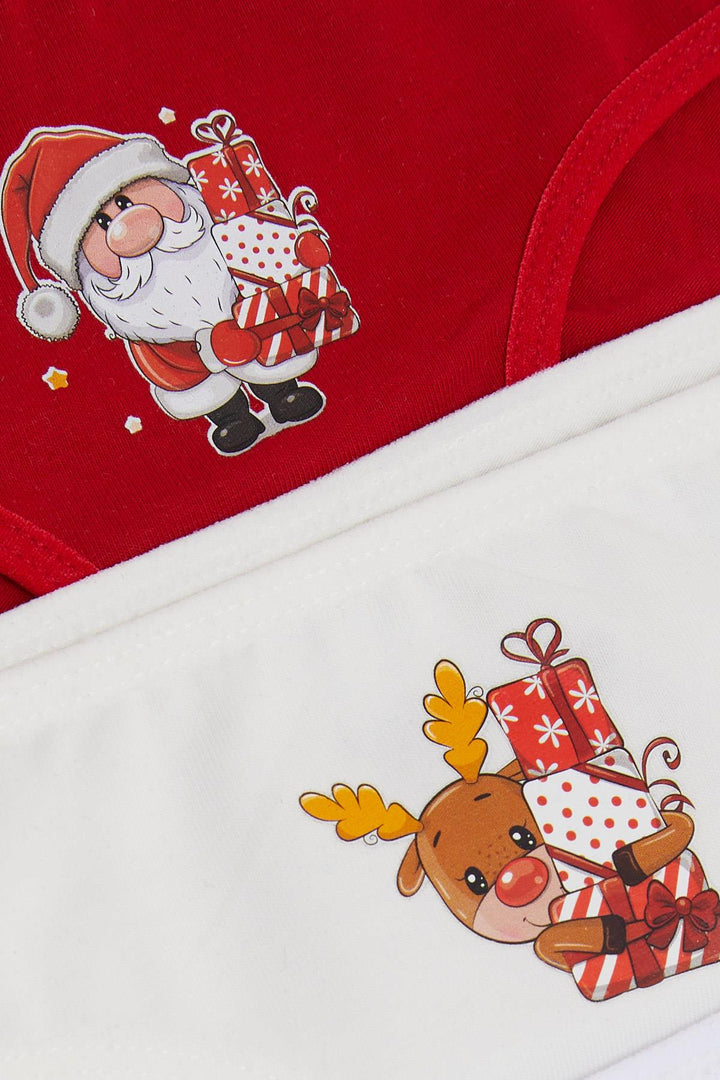 BRE Katamino Girl Child Slip 3-Piece Christmas Themed Santa Claus Printed 10 Years, Mixed Color - Créteil