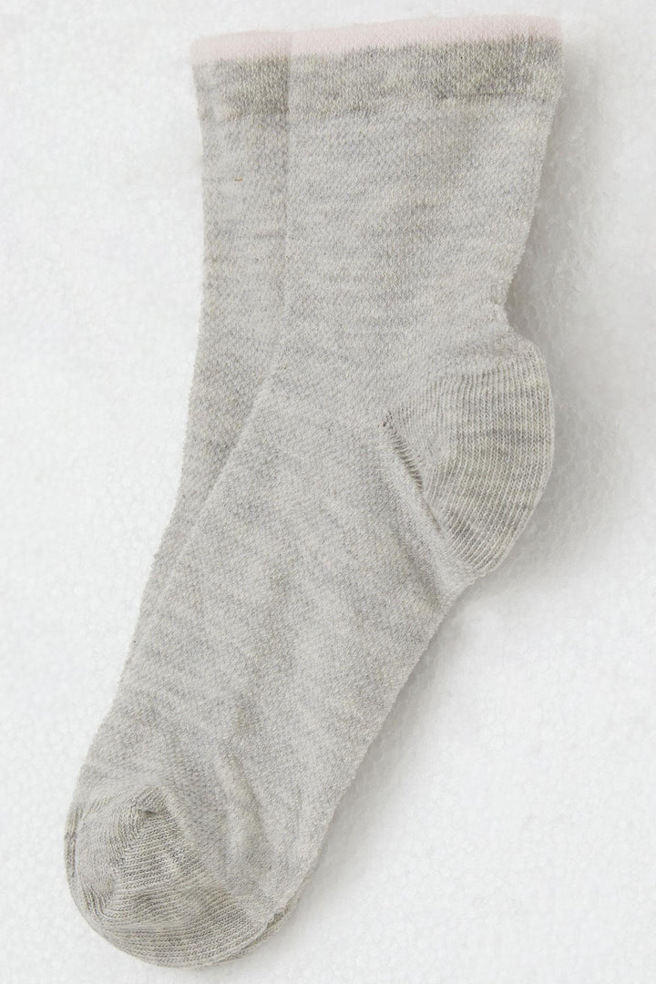 BRE Katamino Girl Child Socks Basic 76 Years, Light Grey Melange - Passau