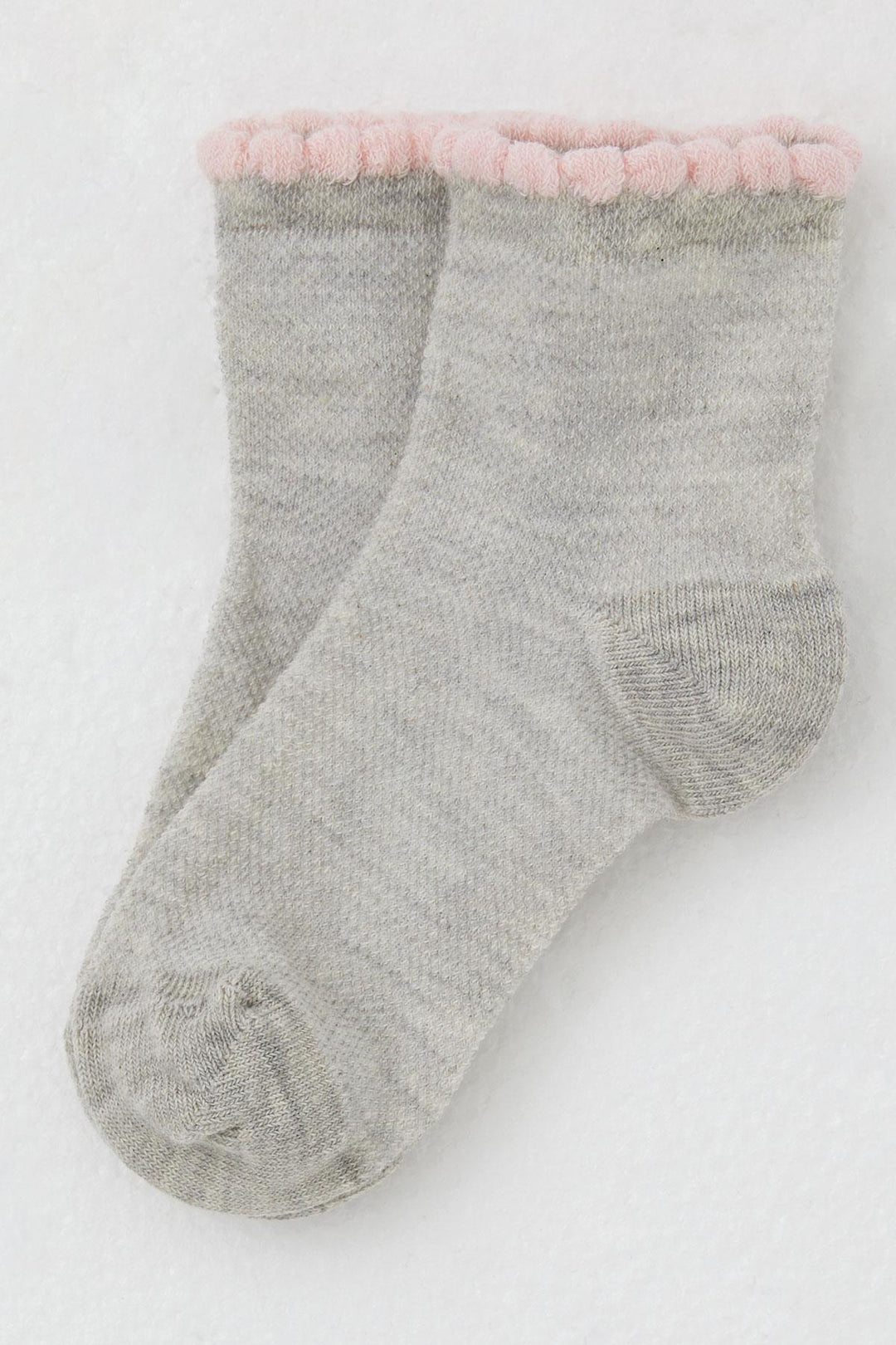 BRE Katamino Girl Child Socks Basic 1-6 Years, Light Grey Melange - Santarém