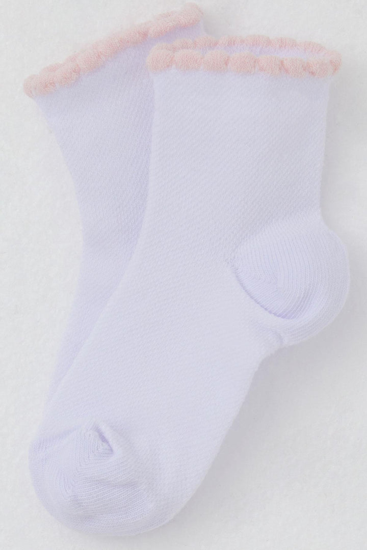 BRE Katamino Girl Child Socks Basic 1-6 Years, White - Neuss