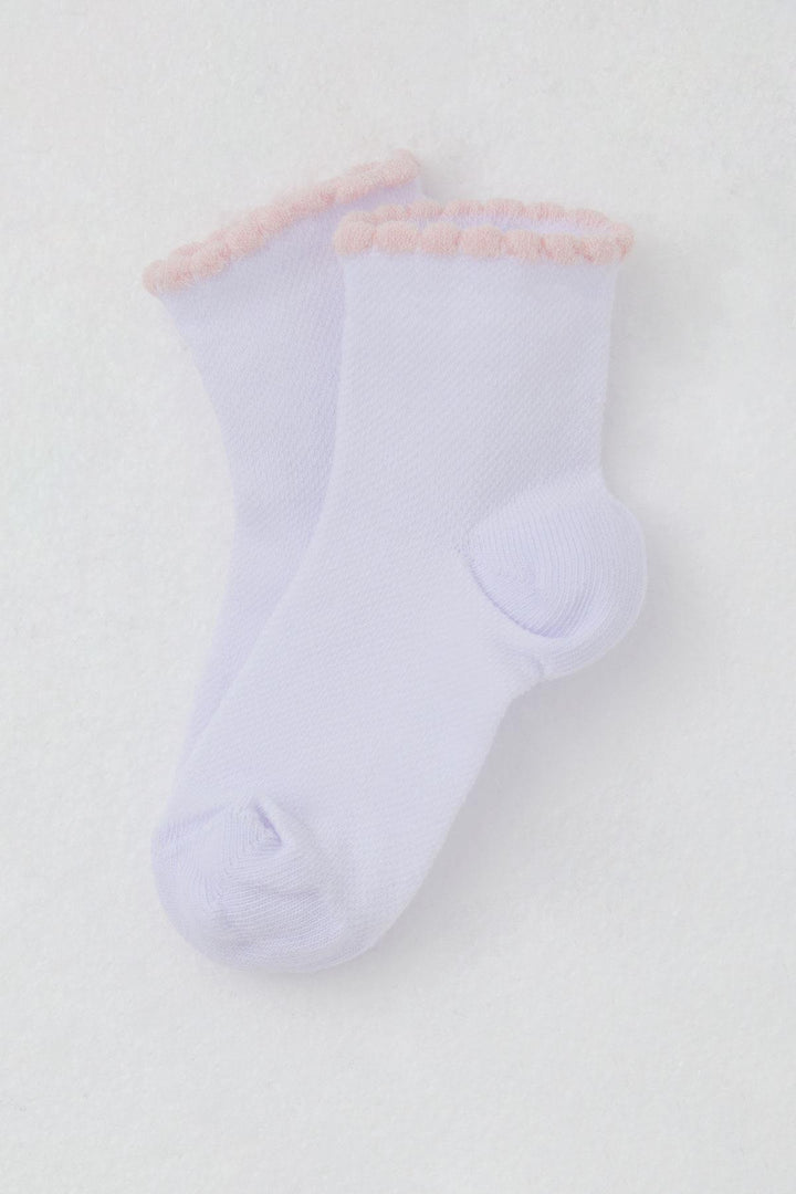 BRE Katamino Girl Child Socks Basic 1-6 Years, White - Neuss