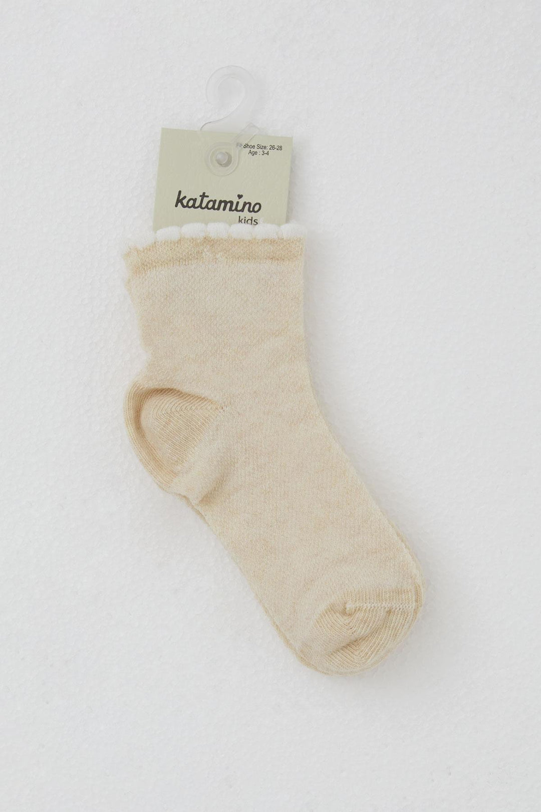 BRE Katamino Girl Child Socks Basic 1-6 Years, Cream - Chilliwack