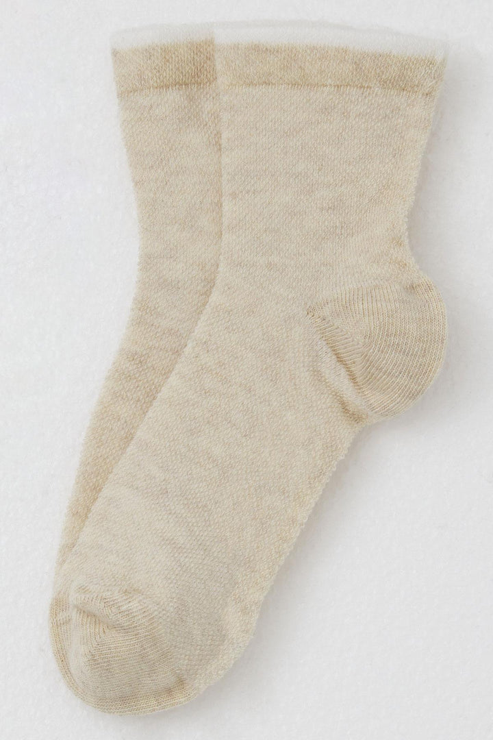BRE Katamino Girl Child Socks Basic 76 Years, Cream - Pisa