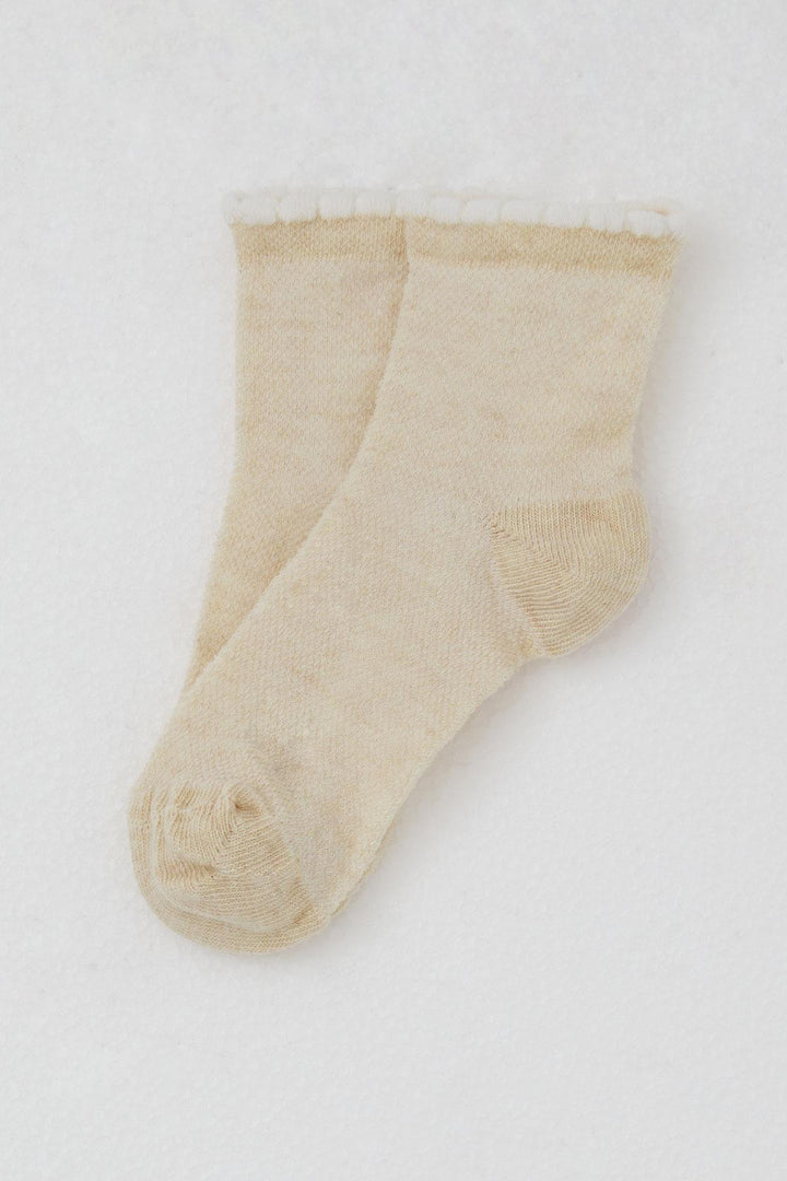BRE Katamino Girl Child Socks Basic 1-6 Years, Cream - Chilliwack