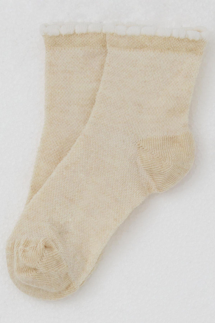 BRE Katamino Girl Child Socks Basic 1-6 Years, Cream - Chilliwack