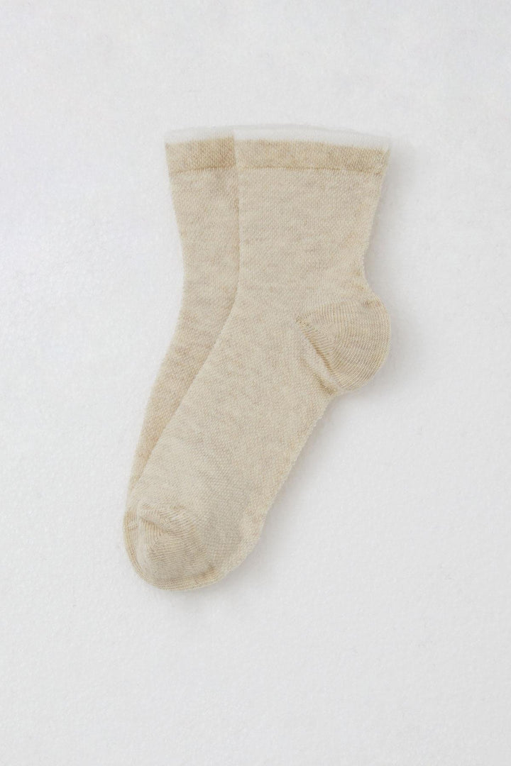 BRE Katamino Girl Child Socks Basic 76 Years, Cream - Pisa