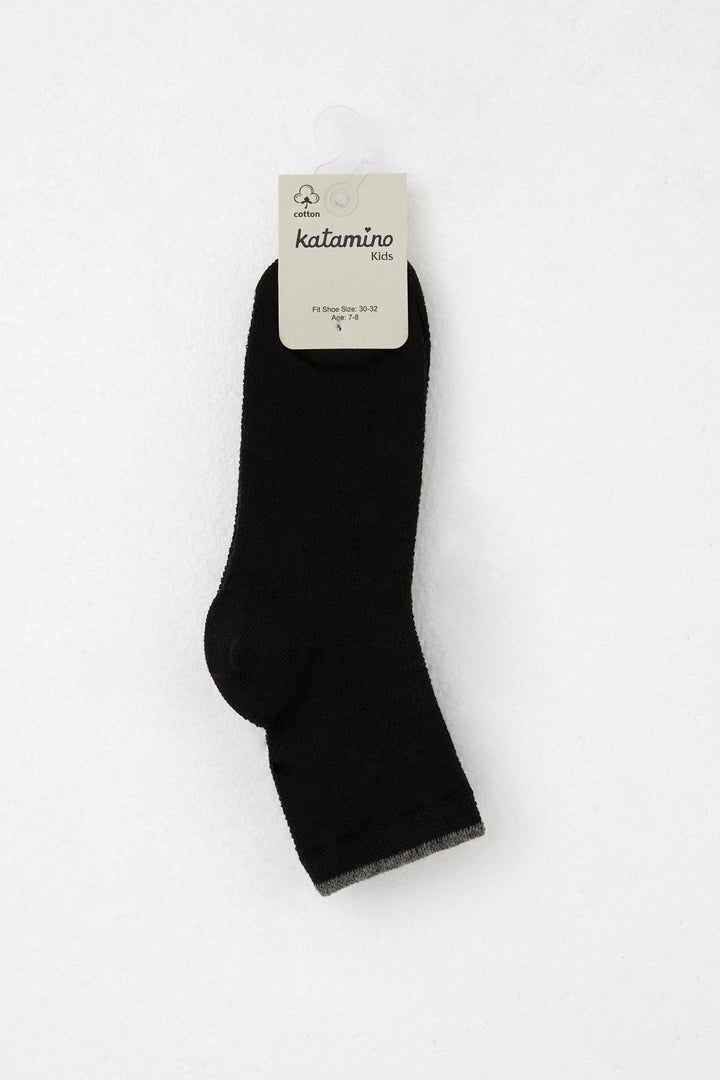 BRE Katamino Girl Child Socks Basic 76 Years, Black - Monaco