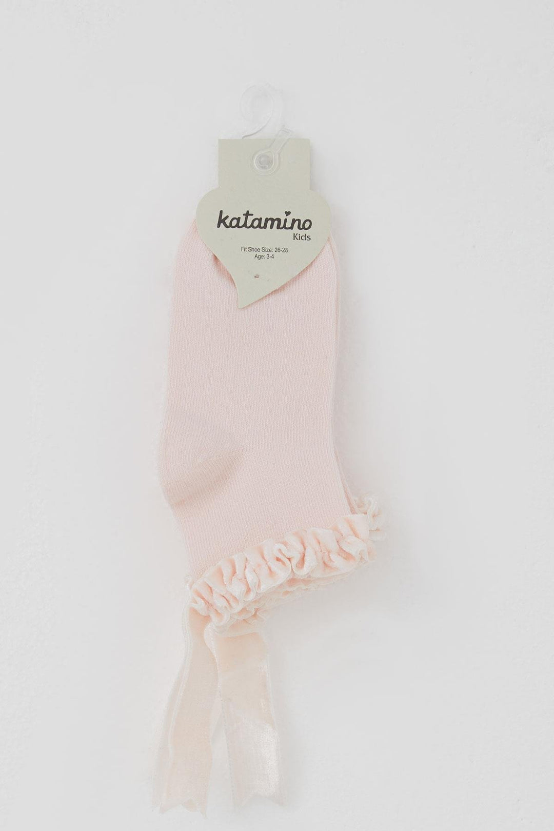 BRE Katamino Girl Child Socks with Frilly Detail on Ankle Part, 12 Years, Pink - Sevastopol