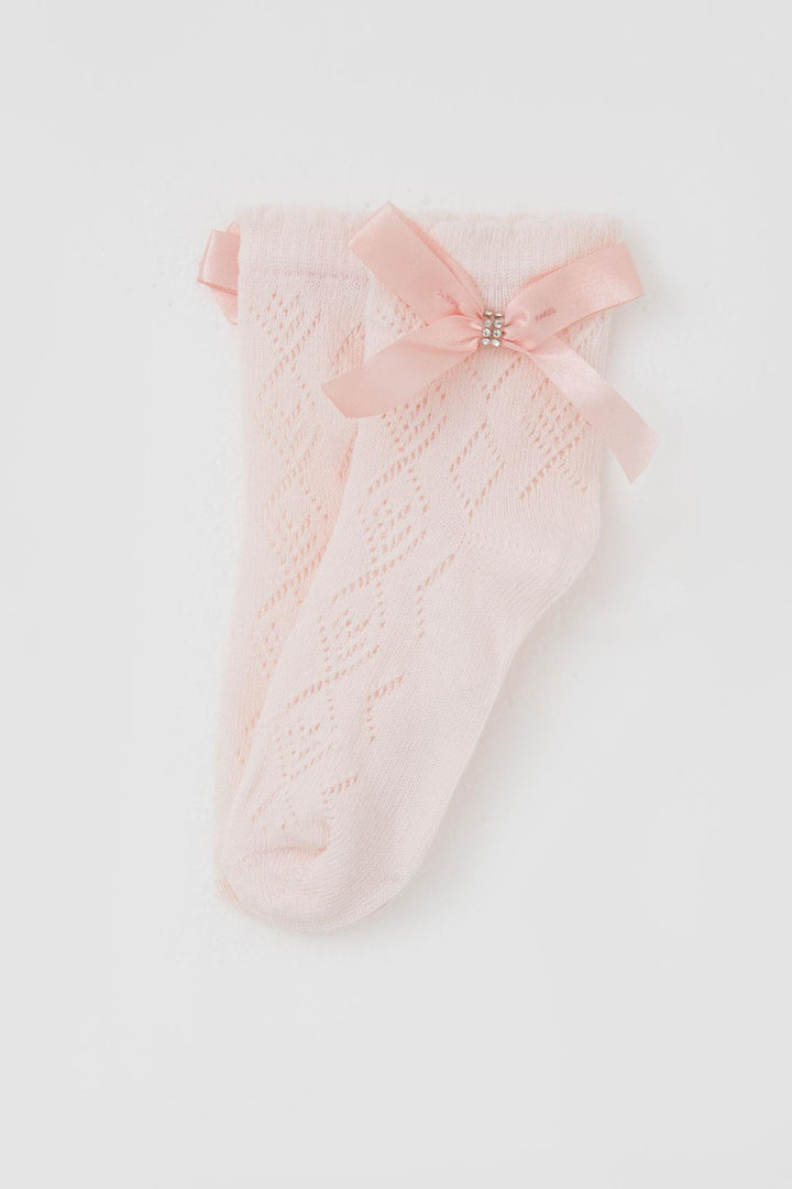 BRE Katamino Girl Child Socks with Mesh Detail, 50 Years, Pink - Henderson