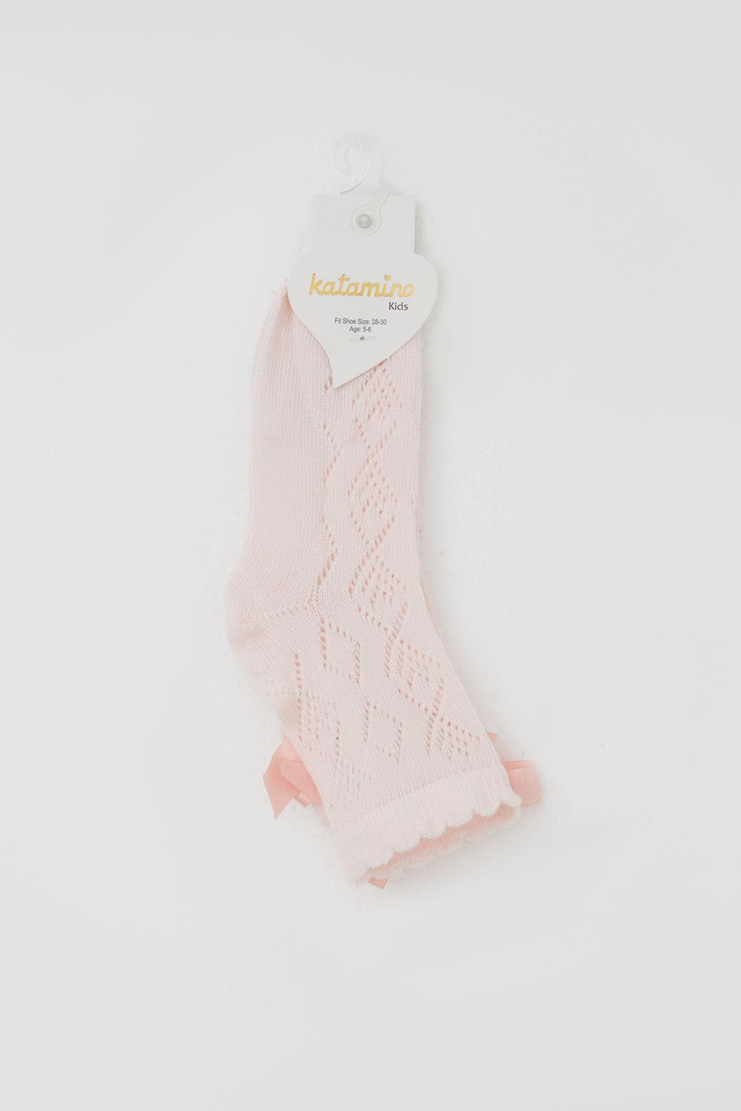 BRE Katamino Girl Child Socks with Mesh Detail, 50 Years, Pink - Henderson