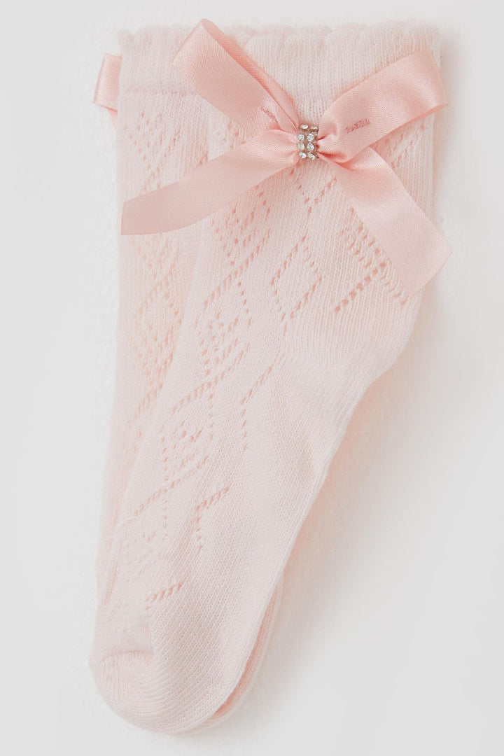 BRE Katamino Girl Child Socks with Mesh Detail, 50 Years, Pink - Henderson