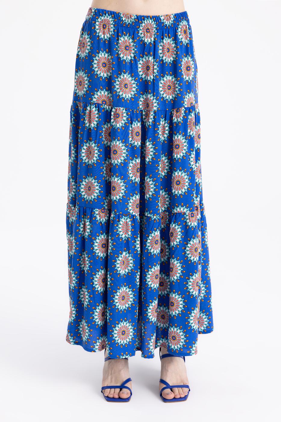 BSL Women Ruffled Maxi Skirt - Stillwater