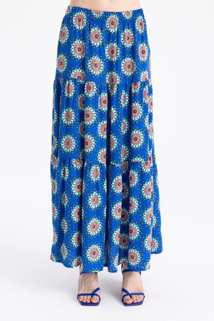 BSL Women Ruffled Maxi Skirt - Stillwater